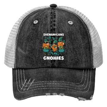 Discover Shenanigans With My Gnomies St Patricks Cartoon Trucker Hats