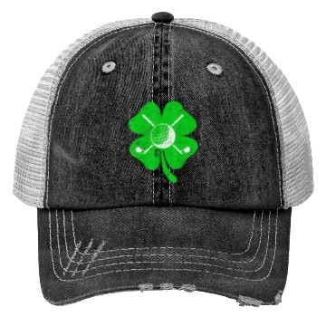 Discover Retro Irish Shamrock Golf Sports Lover St Patrick Trucker Hats