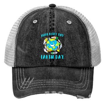 Discover Make Every Day Earth Day Cute Planet Save Environm Trucker Hats