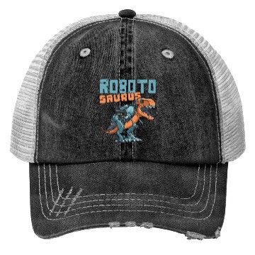 Discover Robot Dinosaur T-Rex for a Robotic Engineer Trucker Hats