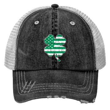 Discover USA Shamrock St. Patrick's Day USA Trucker Hats
