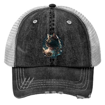 Discover Blue Mega Cat Trucker Hats