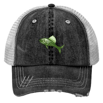 Discover green fish Trucker Hats