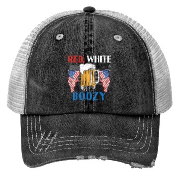 Discover Red White And Boozy made for a Patriotic American Trucker Hats
