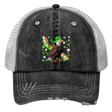 Discover Irish American Flag Eagle St. Patrick’s Day Trucker Hats