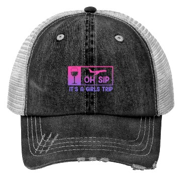 Discover It's a Girls Trip Girls Vacation Spring Break Trucker Hats