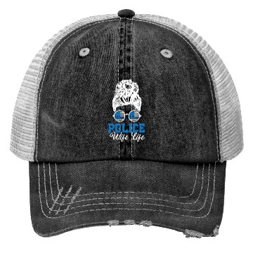 Discover Police Wife Life Cop Law Enforcement Officer Trucker Hats