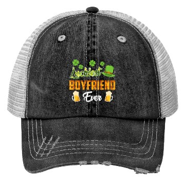 Discover Luckiest Boyfriend Ever St. Patrick's Day Trucker Hats