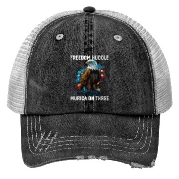 Discover Freedom Huddle Murica On Three Fourth Of July Trucker Hats