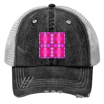 Discover Tartan Pattern in Pink Delicate and Beautiful T-Sh Trucker Hats