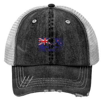 Discover Vintage New Zealand Skull Flag Trucker Hats