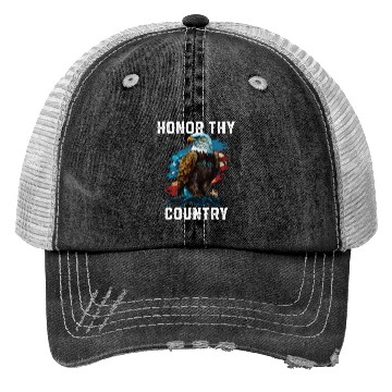 Discover Honor Thy Country American Bald Eagle America USA Trucker Hats