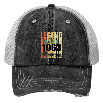 Discover 60th birthday man original March born 1963 Trucker Hats