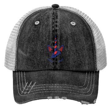 Discover USA Flag Unicorn Sublimation Trucker Hats