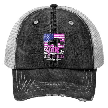 Discover Girls Like Monster Trucks Too Girls Monster Truck Trucker Hats