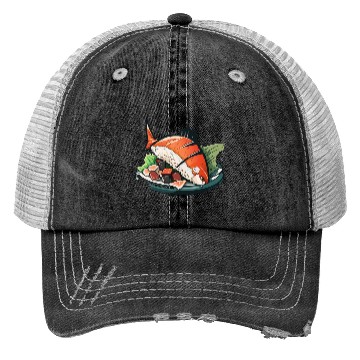 Discover Sashimi styled fish Trucker Hats