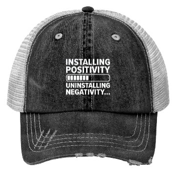 Discover Installing Optimistic People Happiness Positive Trucker Hats