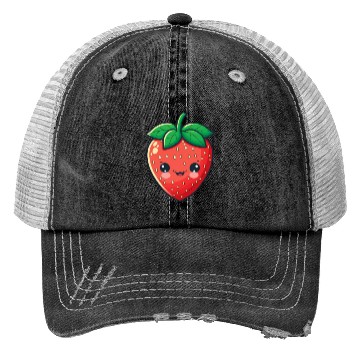 Discover Cute Kawaii Strawberry Fruit Grower Farm Trucker Hats
