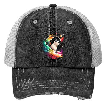 Discover Space Cat on Galaxy Cat Lover Trucker Hats