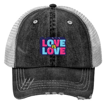 Discover Love is love retro Trucker Hats