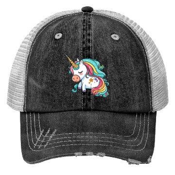 Discover Kawaii unicorn Trucker Hats