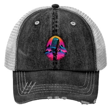 Discover AV Technician Microphone Audio Visual Tech Sound Trucker Hats