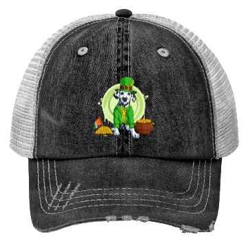 Discover Dalmatian Puppy, Irish Flag, Gold, Shamrock Dog St Trucker Hats
