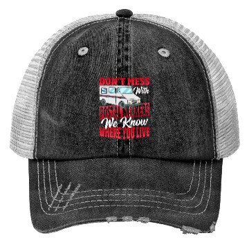 Discover Don't Mess With Postal Workers Postal Worker Trucker Hats