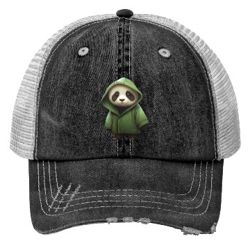 Discover The panda in the green Trucker Hats