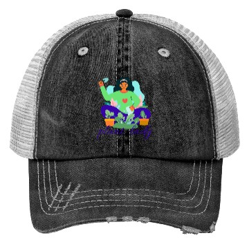 Discover Beautiful plant lady Trucker Hats