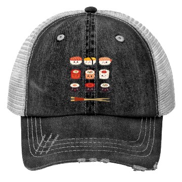 Discover Sushi Anime Kawaii Funny Japanese Food Lover Trucker Hats