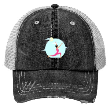 Discover Yoga Exercise Training Sport Pose Trucker Hats