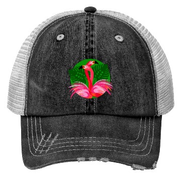 Discover Flamingo Birds Love Hug Trucker Hats