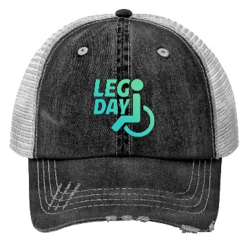 Discover Leg Day Handicapped Wheelchair 22 Trucker Hats