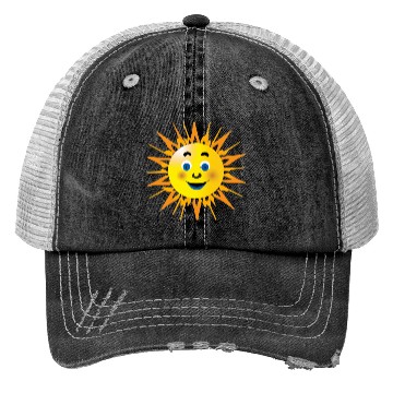 Discover the smiling sun Trucker Hats