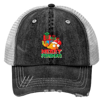 Discover Merry Fishmas Christmas Fish Lover Fisherman Ugly Trucker Hats