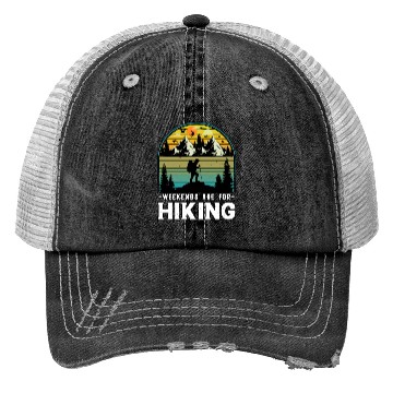 Discover Weekends Are For Hiking Nature Camping Trucker Hats