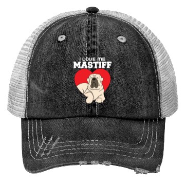Discover I Love Me Mastiff Trucker Hats