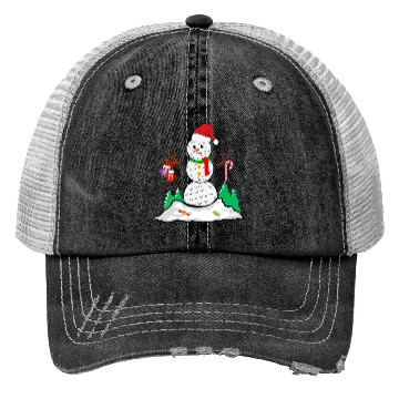 Discover Funny Golf Ball Snowman Balls Christmas Pajama Gif Trucker Hats