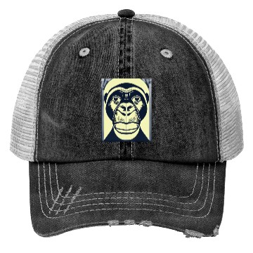 Discover Wise Monkey & jungle king Trucker Hats