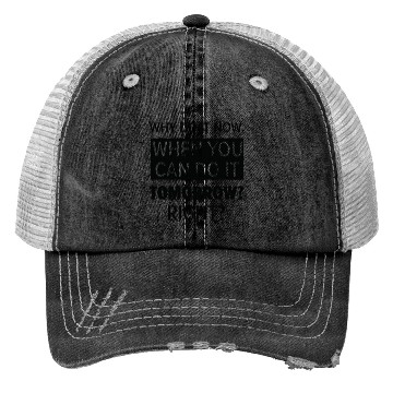 Discover Procrastinator Relaxation Typography Work Trucker Hats
