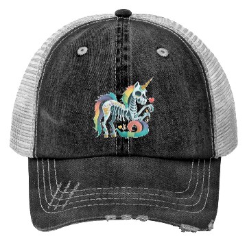 Discover Unicorn Skeleton Trucker Hats