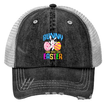Discover Easter Rabbit Easter Bunny Flowers Eggs Trucker Hats