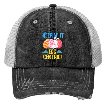 Discover Easter Rabbit Easter Bunny Flowers Eggs Trucker Hats
