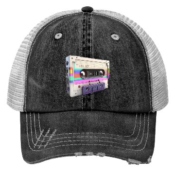 Discover 80s Music Cassette Tape : 3D, Neon, 80s songs Trucker Hats