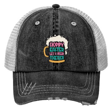 Discover Easter Bunnies Beer Drinking Holiday Rabbit Trucker Hats