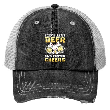 Discover Easter Bunnies Beer Drinking Holiday Rabbit Trucker Hats