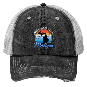 Discover Michigan The Great Lakes State Trucker Hats