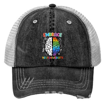 Discover Autism Embrace Neurodiversity Autistics Trucker Hats