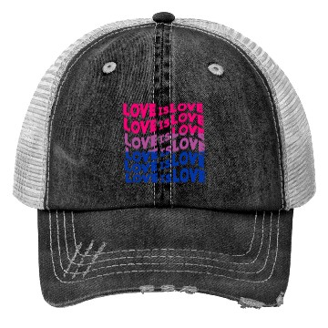 Discover Love Is Love Bisexual Trucker Hats